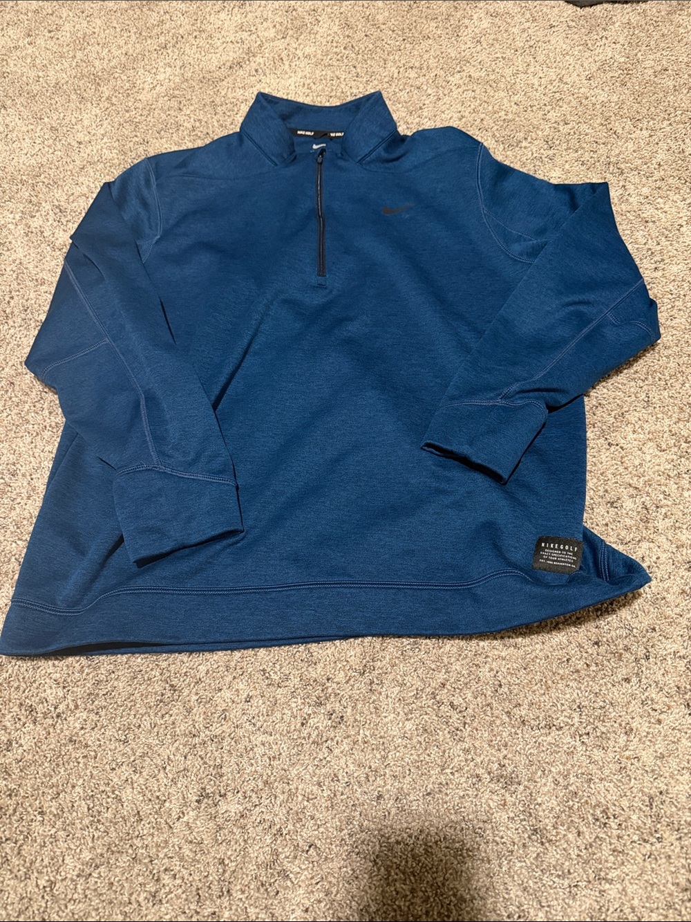 Nike Men's Blue 1/4 Zip Pullover Sweater